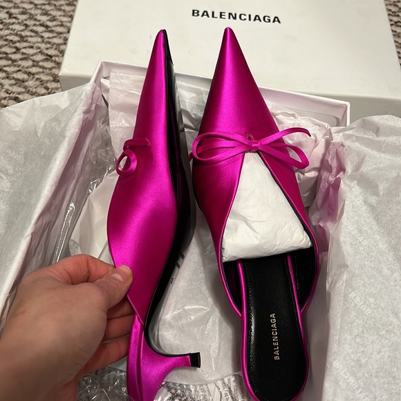 Balenciaga knife kitten 1.5” heel size 5.5, 6, metallic pink - Picture 7 of 11